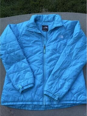 The North Face Women's Light Blue Quilted Jacket Size L/G
